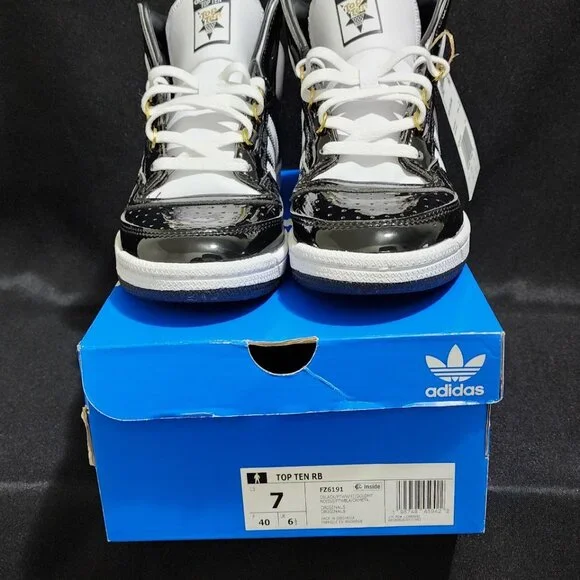 NIB Adidas Originals Top Ten RB Patent Leather Mens Size 7 - Picture 6 of 10